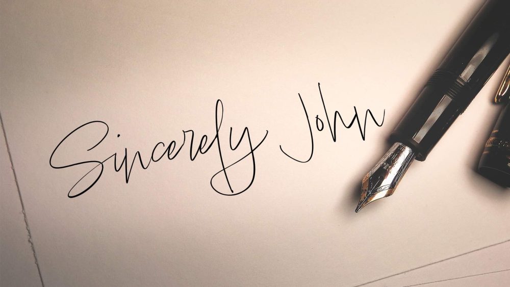Sincerely John